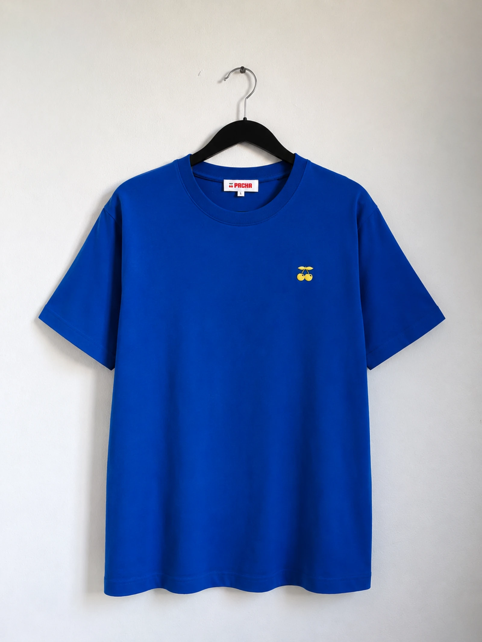 T-shirt Pacha azul de algodão tamanho L pulôver camisola camiseta – photo 2